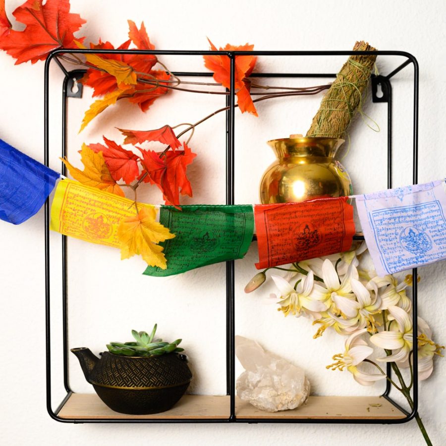 Gebedsvlaggen koord Tibetaans met 10 Vlaggen – 130 cm lang - Afbeelding 2