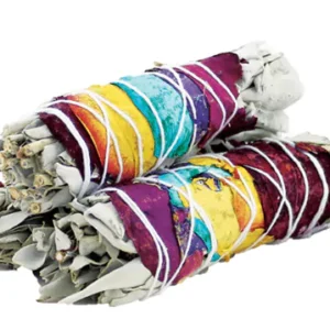 7 Chakra White Sage Smudge Stick 10cm
