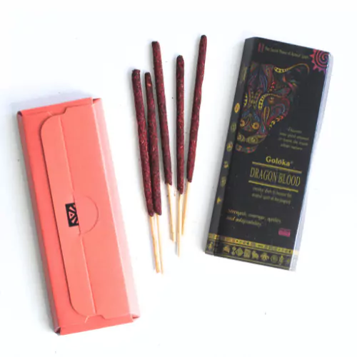 Goloka Dragon Blood Smudged Incense Sticks